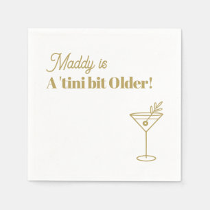 Custom 30. Geburtstag Martini Napkin Imitate Gold Serviette