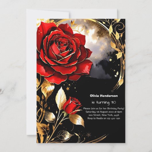 Custom 30. Geburtstagseinladung Einladung (Vorderseite)