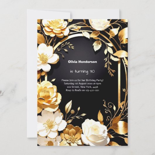 Custom 30. Geburtstagseinladung Einladung (Vorderseite)