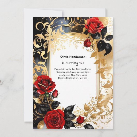 Custom 30. Geburtstagseinladung Einladung (Vorderseite)