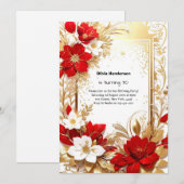 Custom 30. Geburtstagseinladung Einladung (Vorne/Hinten)