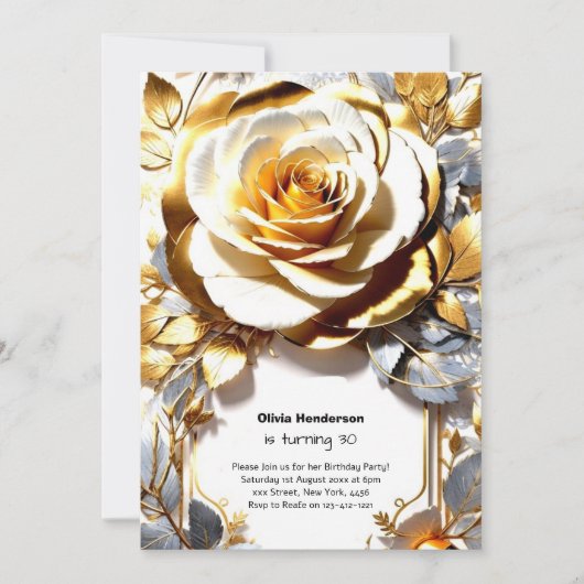 Custom 30. Geburtstagseinladung Einladung (Vorderseite)