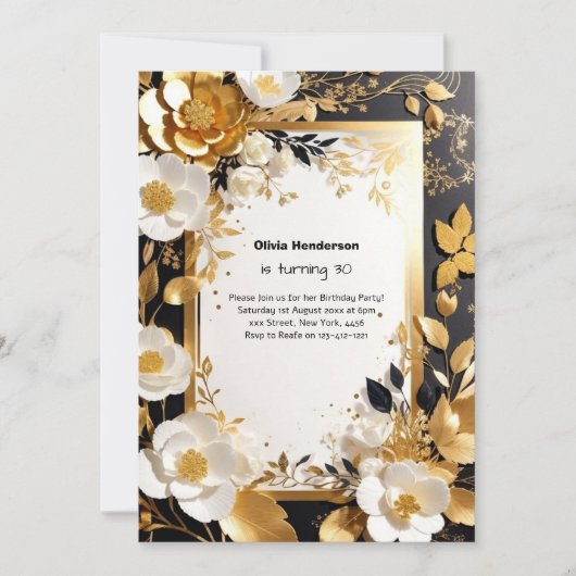 Custom 30. Geburtstagseinladung Einladung (Vorderseite)