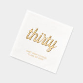 Custom 30. Wiedersehen Modern Gold Foil Napkins Servietten Mit Folie (Links)