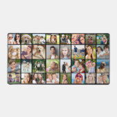 Custom 32 Foto Collage Black Schreibtischunterlage (Vorderseite)