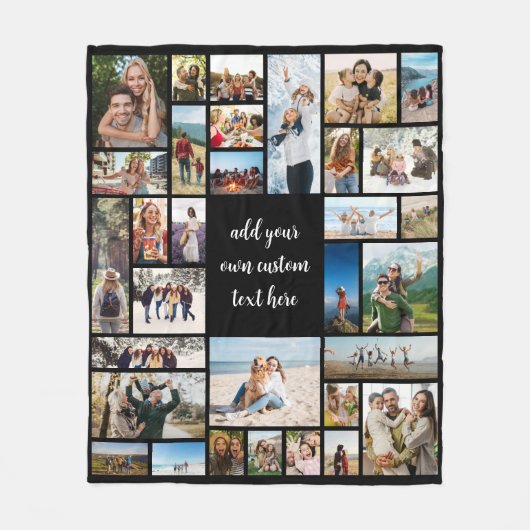 Custom 32 Foto Collage Fleecedecke (Vorderseite)