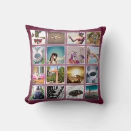 Custom 32 Foto Collage Instagram Pillow Kissen