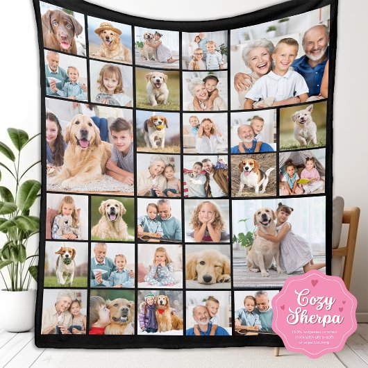 Custom 33 Photo Collage Family Friends Keepsake Sherpadecke
