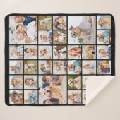 Custom 33 Photo Collage Family Friends Keepsake Sherpadecke (Vorderseite (Horizontal))