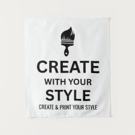 Custom 34x40" Personalized Company Tapestry Wandteppich