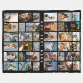 Custom 36 x photo collage Personalized  Fleecedecke (Vorderseite (Horizontal))