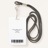 Custom 3 Color School Employee Photo ID Badge Ausweis (Rückseite mit Schlüsselband)