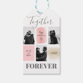 Custom 3 Couple Fotos Happy Valentines Geschenkanhänger