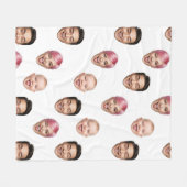 Custom 3 Face Foto Collage Personalisiert Fleecedecke (Vorderseite (Horizontal))