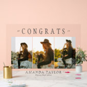 Custom 3 Foto Collage Abschluss Glückwunsch signie Acrylschild (Hochzeit)