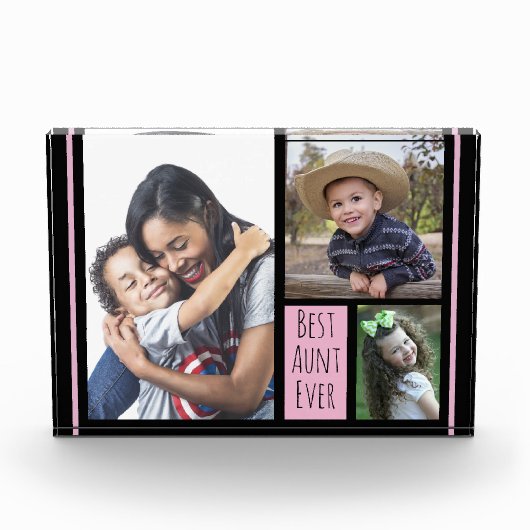 Custom 3 Foto Collage Beste Tante je (Vorderseite)