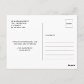 Custom 3 Foto Collage Emerald Wedding Vielen Dank Postkarte (Rückseite)