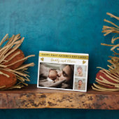 Custom 3 Foto Collage Happy Erster Vatertag Fotoplatte (Seite)