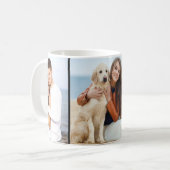 Custom 3 Foto Collage Klassische Schwarz-weiße Tas Kaffeetasse (Vorderseite Links)