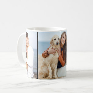 Custom 3 Foto Collage Klassische Schwarz-weiße Tas Kaffeetasse