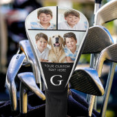Custom 3 Foto Collage Mit Monogramm Golf Headcover