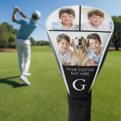 Custom 3 Foto Collage Mit Monogramm Golf Headcover
