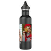 Custom 3 Foto Collage & Name Edelstahlflasche (Rechts)