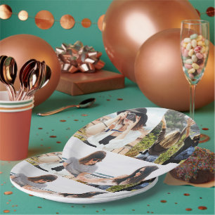 Custom 3 Foto Collage Paper Plate Pappteller