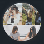 Custom 3 Foto Collage Paper Plate Pappteller<br><div class="desc">Custom 3 Foto Collage Paper Plate.</div>