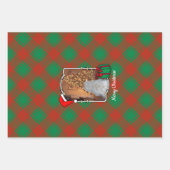 Custom 3 Foto Frame Template Kariert Geschenkpapier Set (Vorderseite 3)