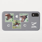 Custom 3 Foto Gray Horse Case-Mate iPhone Hülle (Rückseite (Horizontal))