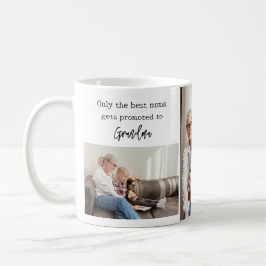 Custom 3 Foto Große Mamas werden für Oma gefördert Kaffeetasse (Links)