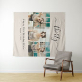 Custom 3 Foto Happy 30. Geburtstag Wandteppich (Beispiel (Horizontal))