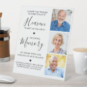 Custom 3 Foto Heaven Erinnerung an Hochzeiten Gede Sockelschild (In Situ)