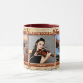 Custom 3 Foto Music Themed Tasse (Zentrum)