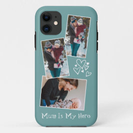 Custom 3 Foto Mutter Tag Türkis iPhone Fall Case-Mate iPhone Hülle