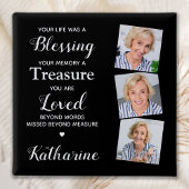 Custom 3 Foto Remembrane Gedenkfeier Button