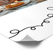 Custom 3 Fotos 20. Hochzeitstag Begrüßung Poster (Ecke)