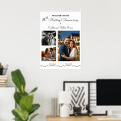 Custom 3 Fotos 20. Hochzeitstag Begrüßung Poster (Heimbüro)