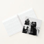 Custom 3 Fotos moderne Skriptfotografie Notizblock (Innenseite)