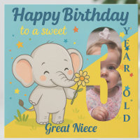 Custom 3. Geburtstag Elephant Sweet your Foto Card