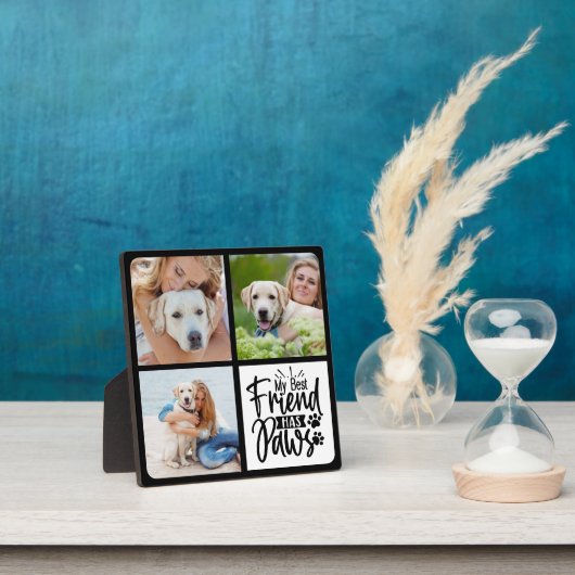 Custom 3 Pet Foto Collage Bester Freund Dog Lover Fotoplatte (InSitu)