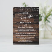 Custom 3 - Rustikale Holzleuchten glücklich immer  Einladung (Stehend Vorderseite)