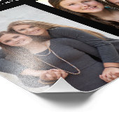 Custom 3 Sections Family Foto Collage Black Frame (Ecke)