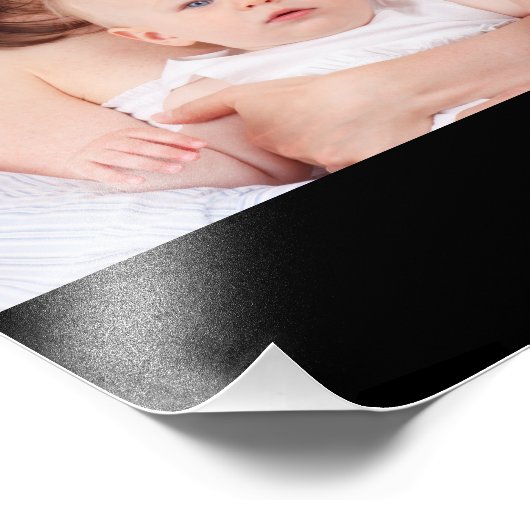 Custom 3 Sections Family Foto Collage Black Frame (Ecke)