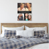 Custom 3 Sections Family Foto Collage Black Frame Leinwanddruck (Insitu (Schlafzimmer))