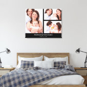 Custom 3 Sections Family Foto Collage Black Frame Leinwanddruck (Insitu (Schlafzimmer))