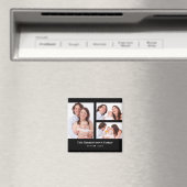 Custom 3 Sections Family Foto Collage Black Frame Magnet (In Situ (Geschirrspüler))