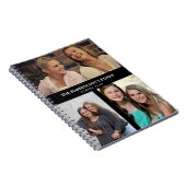 Custom 3 Sections Family Foto Collage Black Frame Notizblock (Rechte Seite)