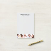 Custom 3 Sections Family Foto Collage Black Frame Post-it Klebezettel (Auf Schreibtisch)